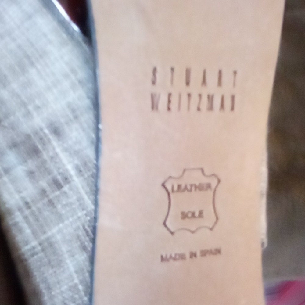 Stuart Weitzman Size 8 Tweed & Tortoise Shell Ope… - image 6